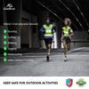 Reflective Vest Running Gear, Lightweight Motorcycle Cycling Reflective Vests with Large Pocket & Adjustable Waist for Women Men Running Safety Vest with Reflective Bands (Green, Small) view 3