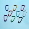 UPINS 100Pcs Aluminum Locking Carabiner Spring Clips Hook Keychain D Shape Buckle Pack view 4