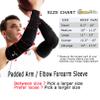 HOPEFORTH 2PCS Elbow Sleeve Padded Compression Arm Forearm Guard Sports Shooter Sleeves Protective Pads Support for Football Basketball Volleyball Baseball Softball Tennis Cycling Outdoor view 2