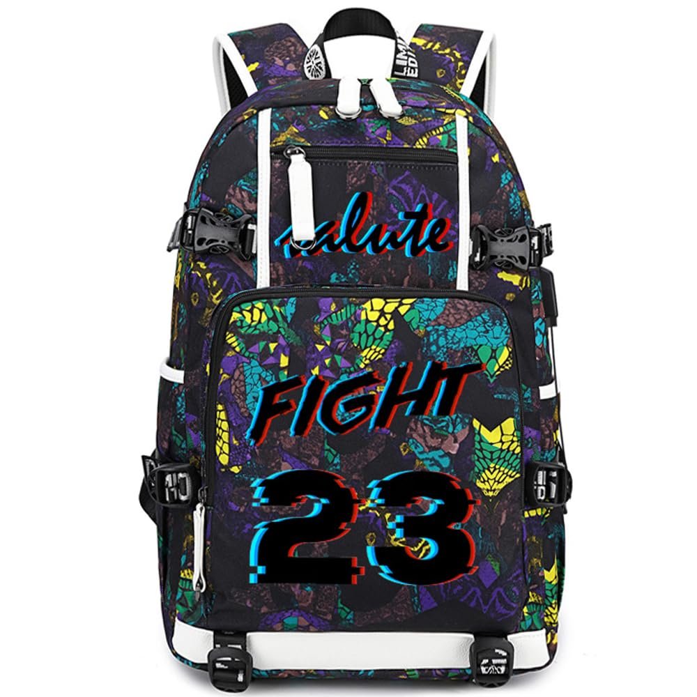 FANwenfeng Basketball Player 23 Multifunction Backpack Travel Daypacks Fans Laptop Bag For Men Wome (Style 4)
