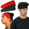 Temple Tape, Value 2-Pack, Mens Headband - Guys Sports Headbands Moisture Wicking Workout Sweatbands for Running, Cross Training, Skiing and Bike Helmet Friendly - 1-Black & 1-Red Sweatband view 1