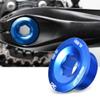 SolUptanisu Aluminum Alloy Bike Crank Bolt, Blue, Round Head, M8x1.25, M8, 28mm, 10mm, 8mm, 12g, 1pc, Heavy-Duty, SLX Compatible view 3