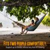 Ryno Tuff XL 2 Person Camping Hammock with Mosquito Net & Rain Fly - Compact Double Hammock with Bug Net, Tarp, Pocket, Tree Straps & Heavy Duty Carabiners - Parachute Grade Nylon Holds Over 600lbs view 4