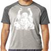 Men's Moisture-Wicking Laughing Buddha Yoga Tee, Large Vintage Heather/True Navy Heather Heather view 1