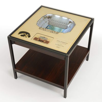 YouTheFan NCAA Iowa Hawkeyes 25-Layer StadiumViews End Table - Kinnick Stadium