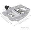 Venzo Dual Function Platform Multi-Use Compatible with Shimano SPD Mountain Bike Bicycle Sealed Clipless Pedals - Dual Platform Multi-Purpose - Great for Touring, Road, Trekking Bikes - Silver view 3