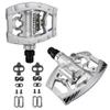 Venzo Dual Function Platform Multi-Use Compatible with Shimano SPD Mountain Bike Bicycle Sealed Clipless Pedals - Dual Platform Multi-Purpose - Great for Touring, Road, Trekking Bikes - Silver view 4