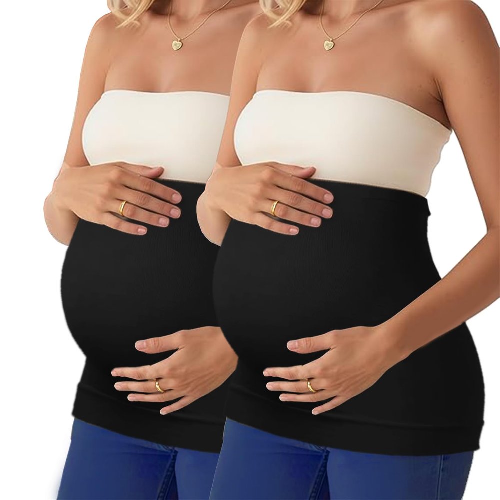 Diravo Womens Maternity Belly Band for Pregnancy Non-slip Silicone Stretch Pregnancy Support Belly Belt Bands