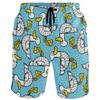 visesunny Duck Cartoon Pattern Mens Swim Trunks Summer 3D Print Graphic Casual Athletic Swimming Short with Mesh Lining S-XXL view 1