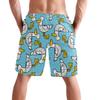 visesunny Duck Cartoon Pattern Mens Swim Trunks Summer 3D Print Graphic Casual Athletic Swimming Short with Mesh Lining S-XXL view 2