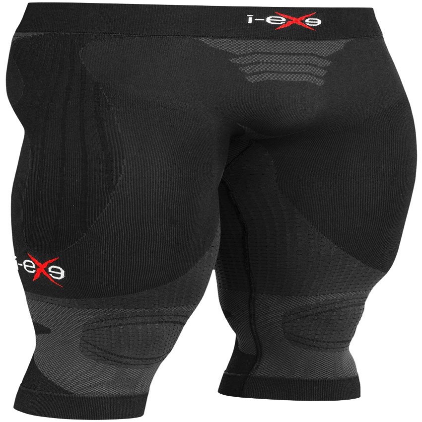 I-EXE Men's 3/4 Compression Workout Pants for Running, Yoga, Gym, and Fitness, Capri-Length Pants | Medium