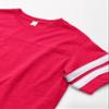 AquaGuard Girls' Big Youth Fine Jersey Football Tee, V Heathert Pink/BD White, Medium view 2