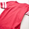 AquaGuard Girls' Big Youth Fine Jersey Football Tee, V Heathert Pink/BD White, Medium view 3