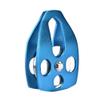 Alomejor Climbing Single Pulley 28KN Alloy Pulley with Swing Plate Heavy Duty Single Swivel Rope Pulley Fixed Tree Rock Climbing(Blue) view 2