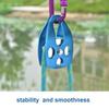 Alomejor Climbing Single Pulley 28KN Alloy Pulley with Swing Plate Heavy Duty Single Swivel Rope Pulley Fixed Tree Rock Climbing(Blue) view 3