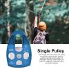 Alomejor Climbing Single Pulley 28KN Alloy Pulley with Swing Plate Heavy Duty Single Swivel Rope Pulley Fixed Tree Rock Climbing(Blue) view 4