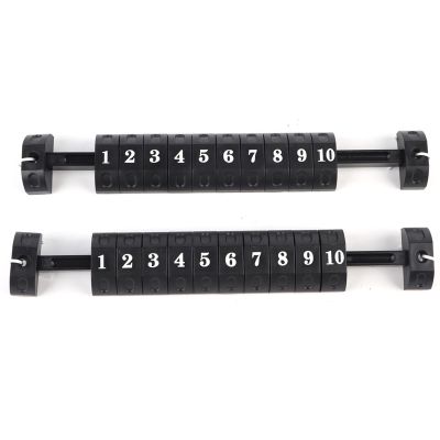 2pcs Foosball Scoring Counters 10 Numbers Scoring Score Counter Indicator for Standard Football Tables (Black)