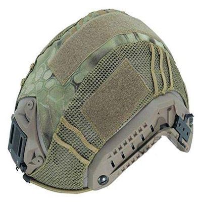 DLP Tactical Helmet Cover  Fits MICH ACH OPS-Core Fast & Similar Helmets  Ripstop Nylon with Hook and Loop Panels for Patches Chemlights Strobes NVG & ARC Rail Compatible (MAD)