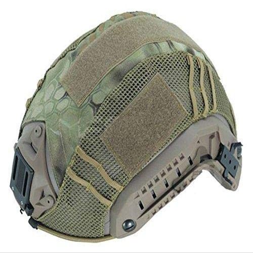 DLP Tactical Helmet Cover  Fits MICH ACH OPS-Core Fast & Similar Helmets  Ripstop Nylon with Hook and Loop Panels for Patches Chemlights Strobes NVG & ARC Rail Compatible (MAD)