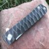 TACTICAL GEARZ Titanium Pocket Folding Knife for EDC, Solid Tc4 Titanium Handle, CPM-D2 Steel Tanto Blade, Includes Sheath (Saint DT) view 4