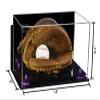 Better Display Cases Acrylic Baseball Catchers Glove Display Case with Mirror, Wall Mount and Purple Risers (A011/V16) view 2