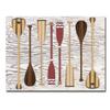 Canoe Paddles and Oar by Edward M. Fielding Premium Gallery-Wrapped Canvas Giclee Art (24 in x 32 in, Ready-to-Hang) view 1