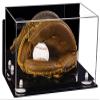 Better Display Cases Acrylic Baseball Catchers Glove Display Case with Mirror, Wall Mount and White Risers (A011/V16) view 1
