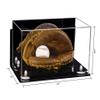 Better Display Cases Acrylic Baseball Catchers Glove Display Case with Mirror, Wall Mount and White Risers (A011/V16) view 2