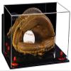 Better Display Cases Acrylic Baseball Catchers Glove Display Case with Mirror, Wall Mount and Red Risers (A011/V16) view 1