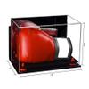 Better Display Cases Acrylic Single or Double Boxing Glove Display Case with Mirror, Wall Mount and Red Risers (A011-RR) view 2