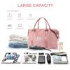 Womens travel bags, weekender carry on for women, sports Gym Bag, workout duffel bag, overnight shoulder Bag fit 15.6 inch Laptop Pink Large view 3