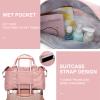 Womens travel bags, weekender carry on for women, sports Gym Bag, workout duffel bag, overnight shoulder Bag fit 15.6 inch Laptop Pink Large view 4