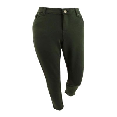 Style & Co. Ultra Skinny Ponte Knit Pants Evening Olive 8