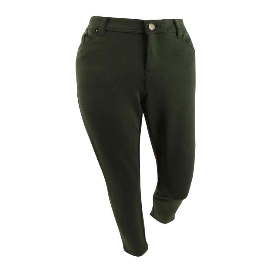 Style & Co. Ultra Skinny Ponte Knit Pants Evening Olive 8