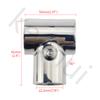 Pair Heavy Duty 316SS Boat Hand Rail Fitting- Polished 90 Degree T/Tee Hinged/Split Fitting 7/8" Tube view 2