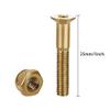 C&Xanadu Skateboard Hardware 8PCS Bolts Set and All-in-One Skate Tools Portable Skateboard T Accessory with Tool L-Type Phillips Head Wrench Screwdriver, Gold view 2