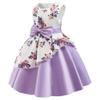 Princess Girls Floral Printting Frocks Formal Birthday Party Dresses 2018 Christmas Day Size 8T(Purple01,150) view 2