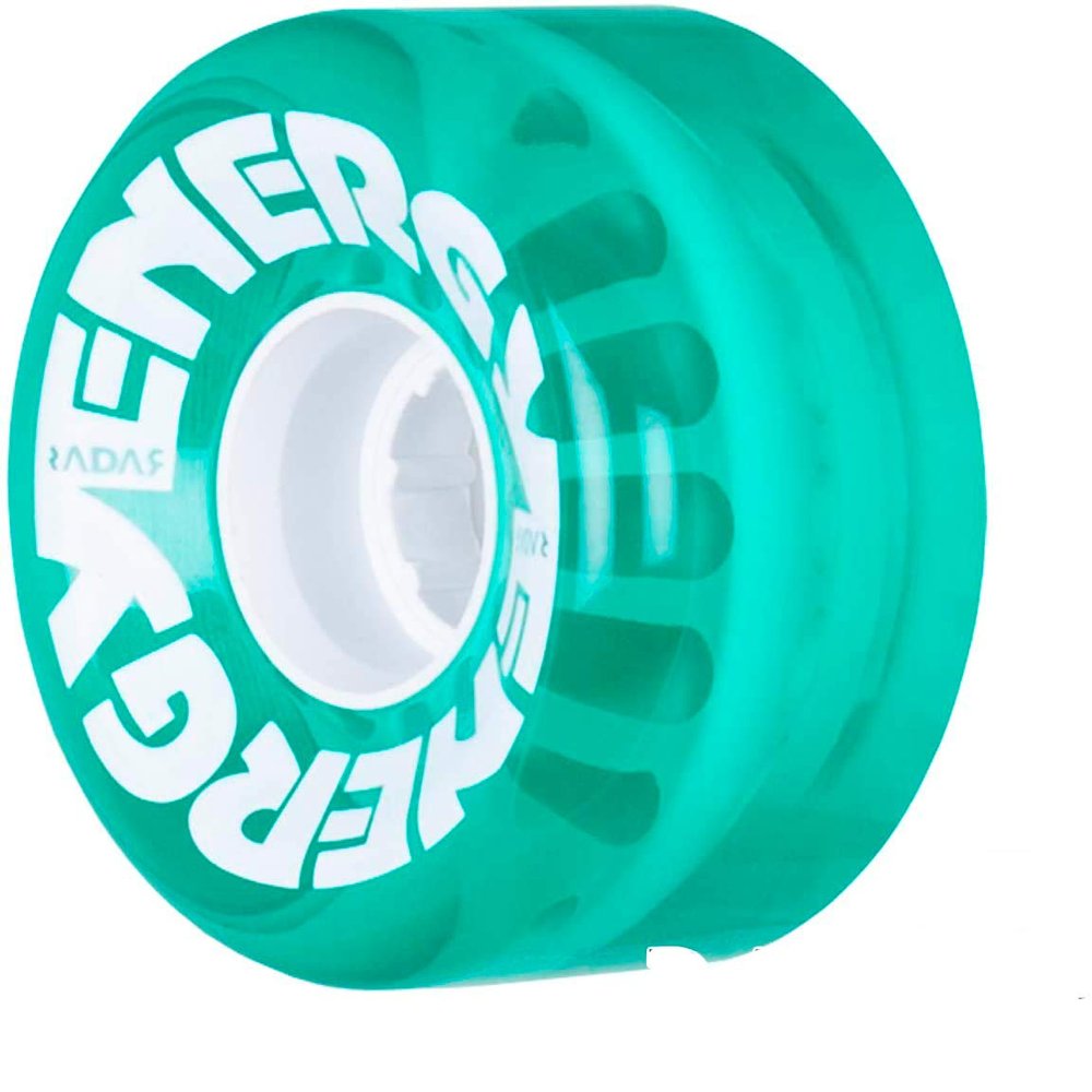 Riedell Energy 62 Roller Skate Wheels - 4 Pack of 78A 32mm x 62mm Quad Skate (Clear Green)
