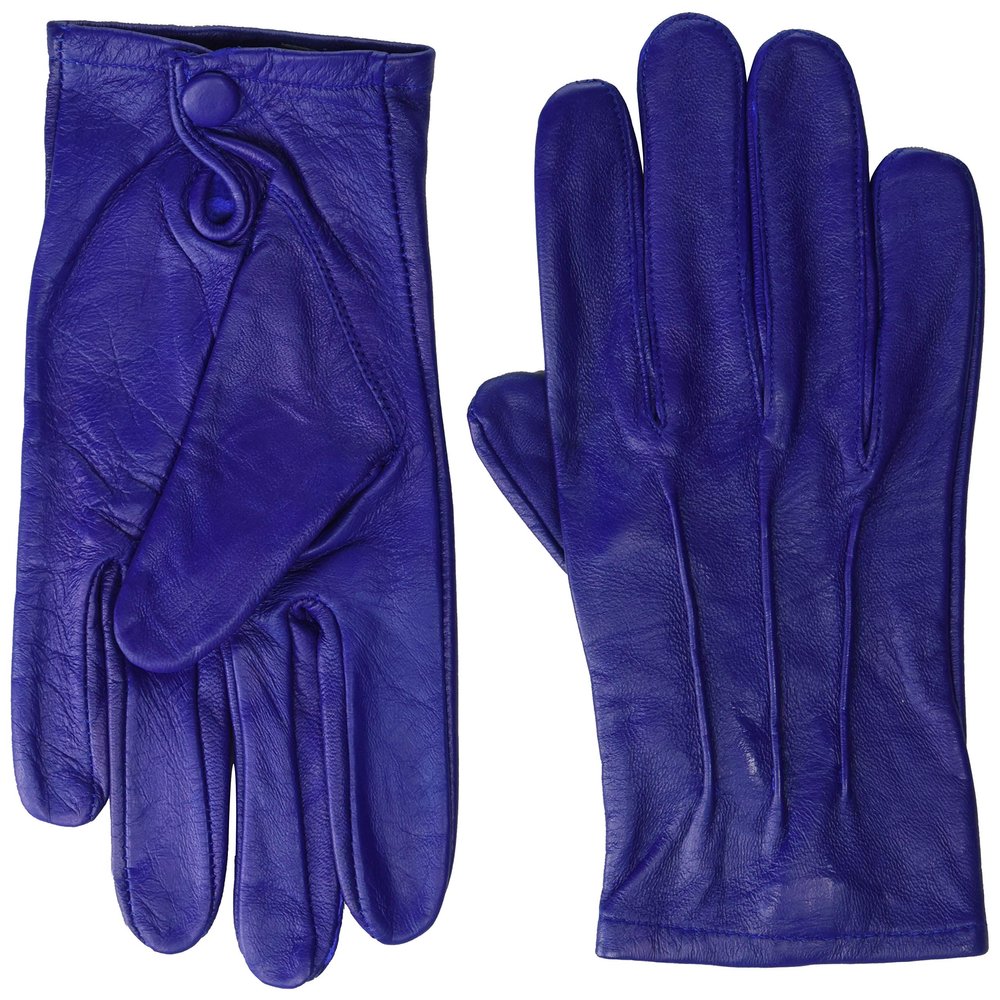 Men's Dress Leather Gloves (X-Large, Blue)