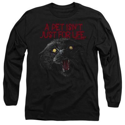 A&E Designs Pet Sematary Long Sleeve T-Shirt Pet Isn't for Life Black Tee, 2XL