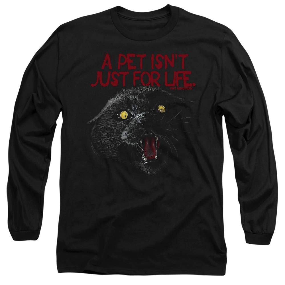 A&E Designs Pet Sematary Long Sleeve T-Shirt Pet Isn't for Life Black Tee, 2XL