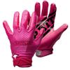Battle Sports Triple Threat Wide Receiver Football Gloves, Ultra Stick Adult & Youth Gloves - Adult Large, Pink view 1