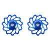 Alomejor Rear Derailleur Pulley Wheel Pulley 2pcs Ceramic Pulley Rear Derailleur Roller Part Wheels for Mountain Road Bike(11T Blue) view 1