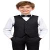 SaiLiiny Boys 4 Pieces Black Suits Slim Fit Outfits Vest Sets Formal Dresswear for Boy Suit Size 6 view 1