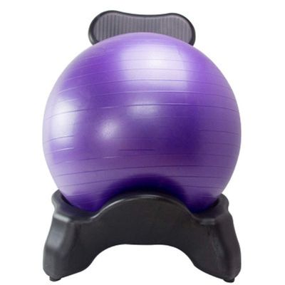 YUEWO Yoga Ball Chair Balance Ball Chair Exercise Stability Ball Premium Ergonomic Chair Home Office Fitness Seat Office Chair Stool Chair Desk with Air Pump Purple