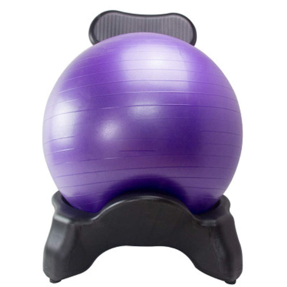 YUEWO Yoga Ball Chair Balance Ball Chair Exercise Stability Ball Premium Ergonomic Chair Home Office Fitness Seat Office Chair Stool Chair Desk with Air Pump Purple