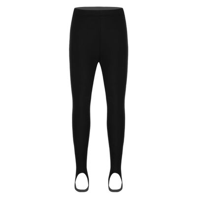 Moily Kids Girls Boys Stirrup Legging Pants for Gymnastics/Dance/Sport/Workout Athletic Tights Black 10-12