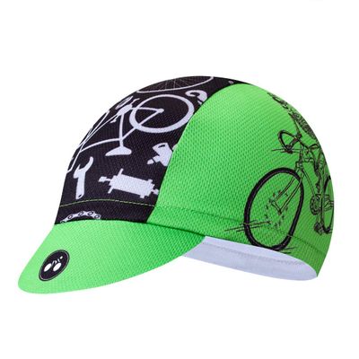 Cycling Caps Men Women Road MTB Bike Bicycle Hats Headwear Team Sports Running Helmet Liner Inside Cap Cycle Bandana Anti-Sweat Breathable Quick Dry Outdoor Sports Green