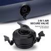 3 in 1 Air Valve Secure Seal for Inflatable Airbed Mattress, Sturdy Anti Leak Valve Replacement, Universal Inflatable Accessories for Pool Float, Air Mattress, Swimming Raft (Black) view 4