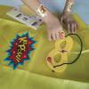 ADJOY Kids Superhero Capes and Masks 24 Sets Pack with Large Stickers - Superhero Themed Birthday Party Capes view 4